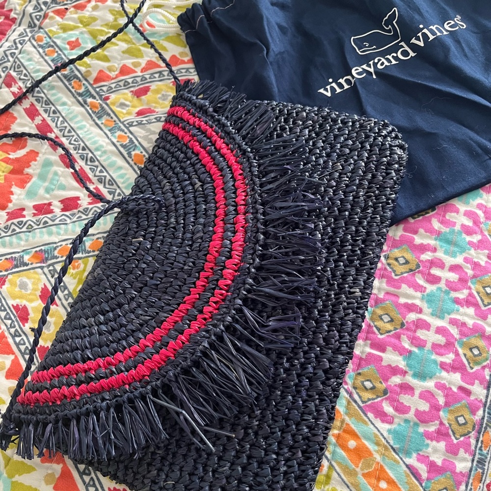 Vineyard Vines Straw Crossbody EUC